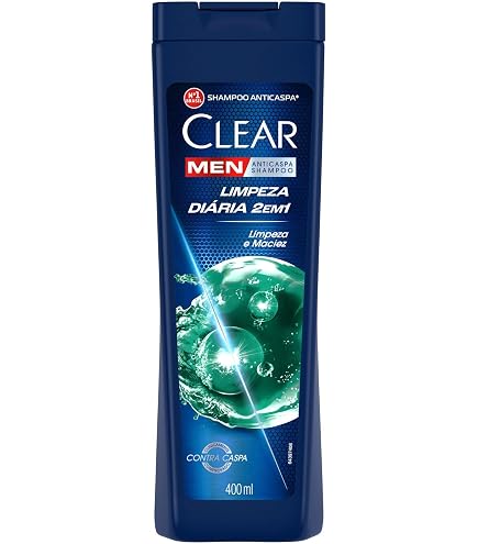 Kit Shampoo Clear Men Anticaspa Limpeza Diária 2 Em 1 400ml 6